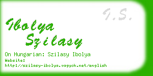 ibolya szilasy business card